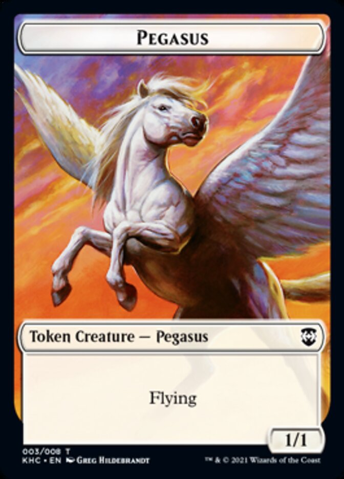 Pegasus Token [Kaldheim Commander Tokens] | Gate City Games LLC