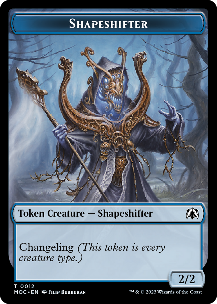 Blood // Shapeshifter Double-Sided Token [March of the Machine Commander Tokens] | Gate City Games LLC