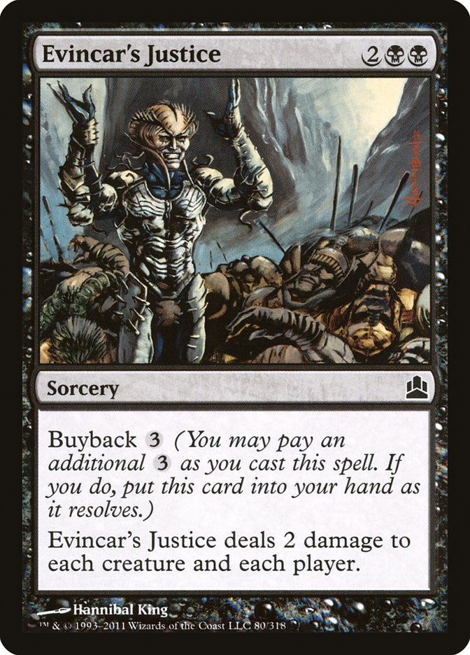 Evincar's Justice [Commander 2011] | Gate City Games LLC