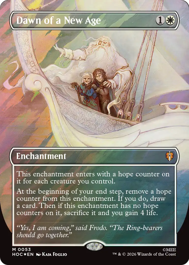 Dawn of a New Age (Borderless) (Surge Foil) [The Hobbit: Eternal-Legal] | Gate City Games LLC