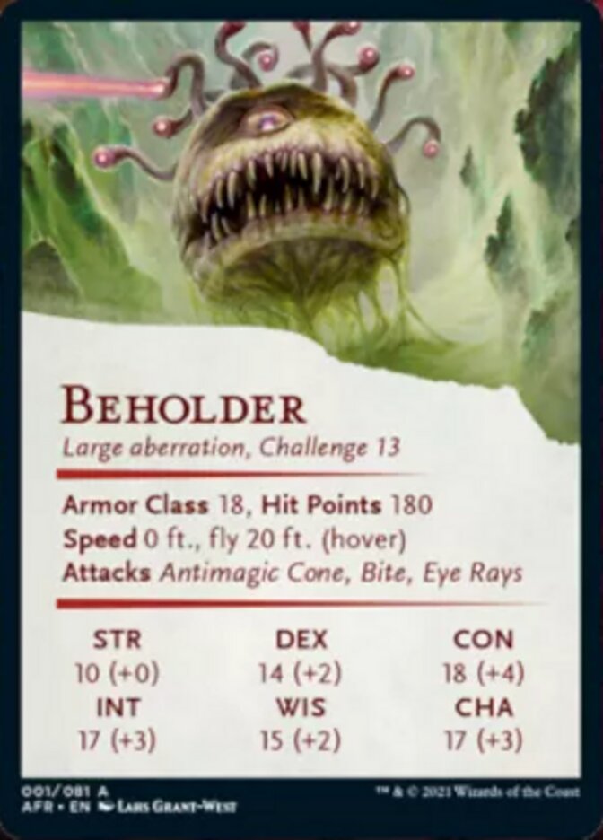 Beholder Art Card [Dungeons & Dragons: Adventures in the Forgotten Realms Art Series] | Gate City Games LLC