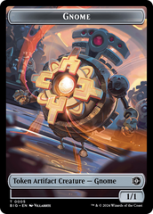 Mercenary // Gnome Double-Sided Token [Outlaws of Thunder Junction Tokens] | Gate City Games LLC