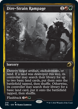 Dire-Strain Rampage [Innistrad: Double Feature] | Gate City Games LLC