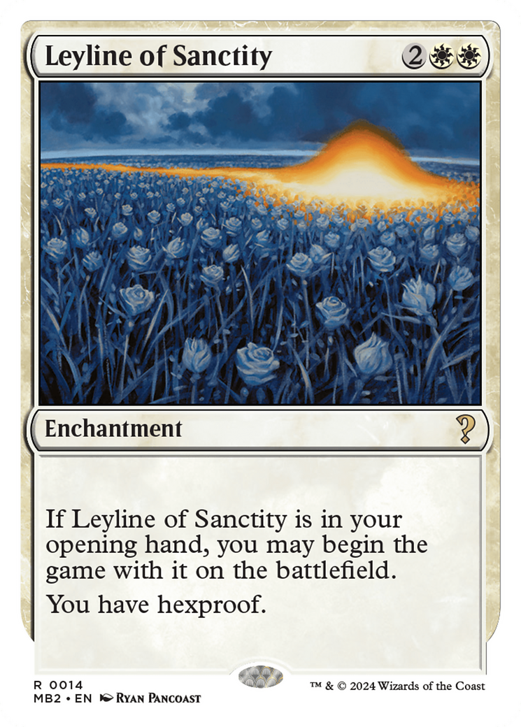 Leyline of Sanctity (White Border) [Mystery Booster 2] | Gate City Games LLC