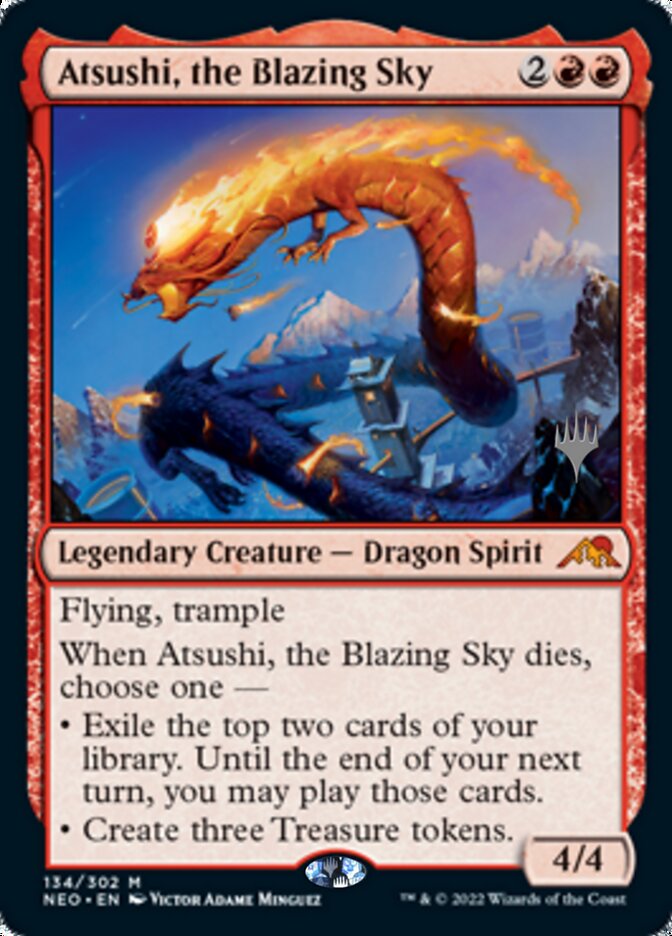 Atsushi, the Blazing Sky (Promo Pack) [Kamigawa: Neon Dynasty Promos] | Gate City Games LLC