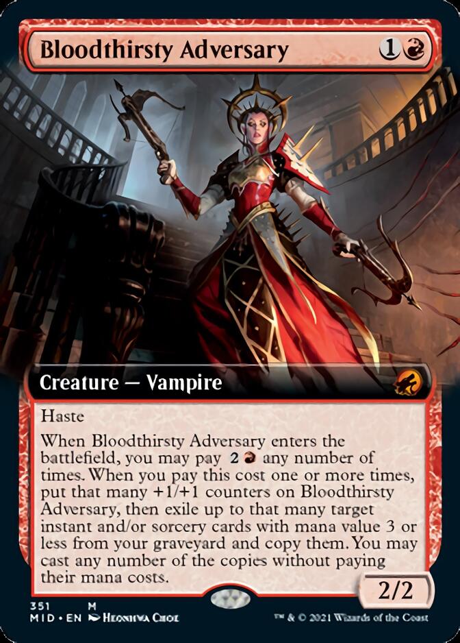 Bloodthirsty Adversary (Extended Art) [Innistrad: Midnight Hunt] | Gate City Games LLC