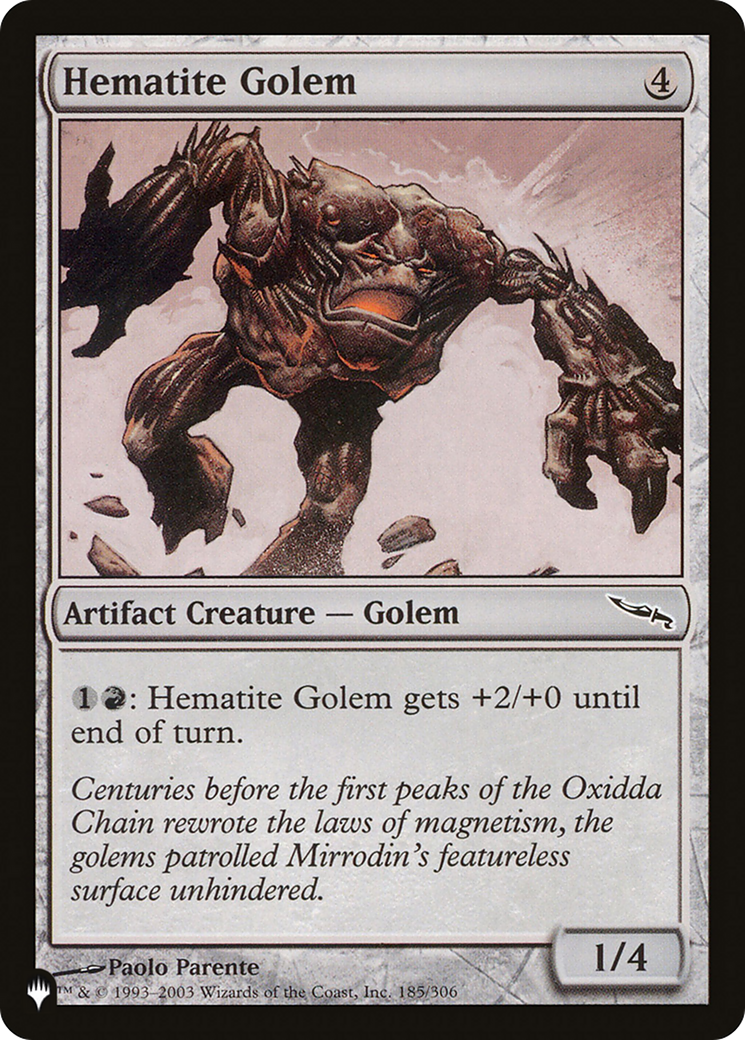 Hematite Golem [The List Reprints] | Gate City Games LLC