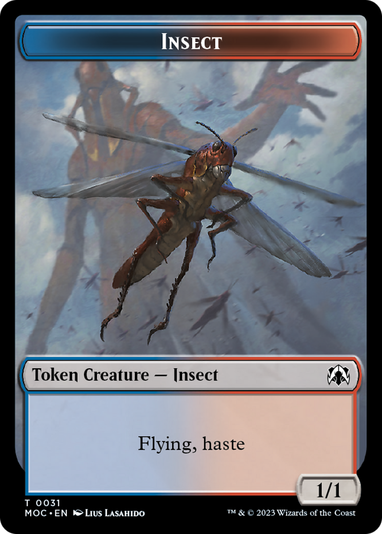 Soldier // Insect Double-Sided Token [March of the Machine Commander Tokens] | Gate City Games LLC