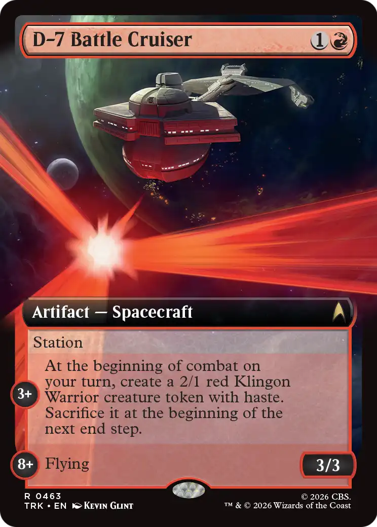 D-7 Battle Cruiser (Extended Art) [Star Trek] | Gate City Games LLC