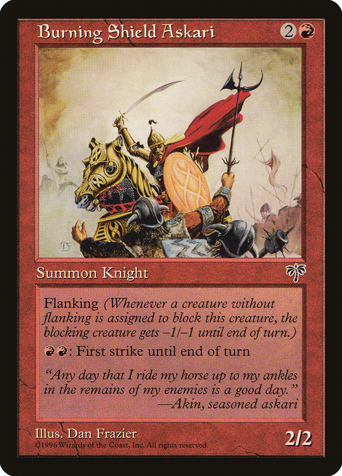 Burning Shield Askari [Mirage] | Gate City Games LLC
