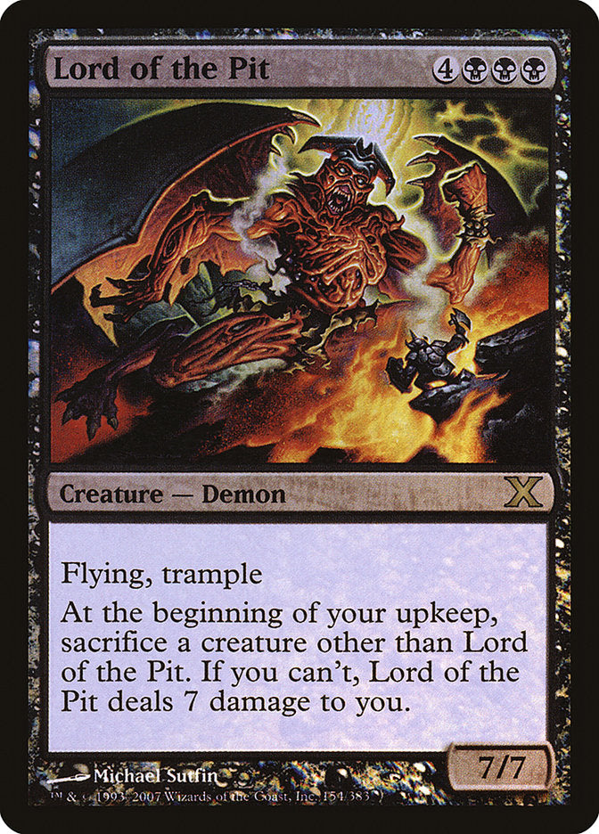 Lord of the Pit (Premium Foil) [Tenth Edition] | Gate City Games LLC