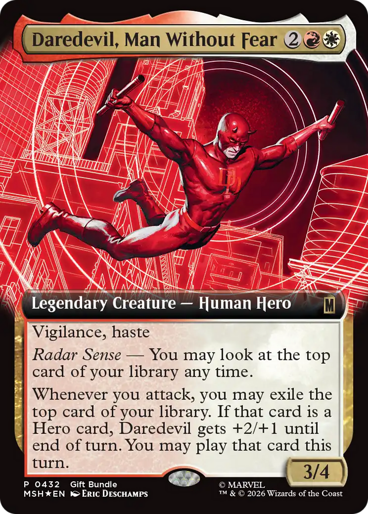 Daredevil, Man Without Fear (Extended Art) [Marvel Super Heroes Promos] | Gate City Games LLC
