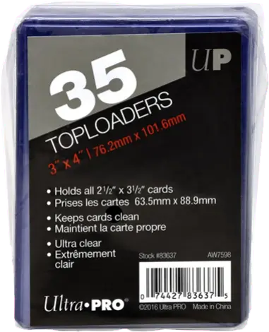Ultra Pro 3" x 4" Thick Toploader 35 Sleeves | Gate City Games LLC