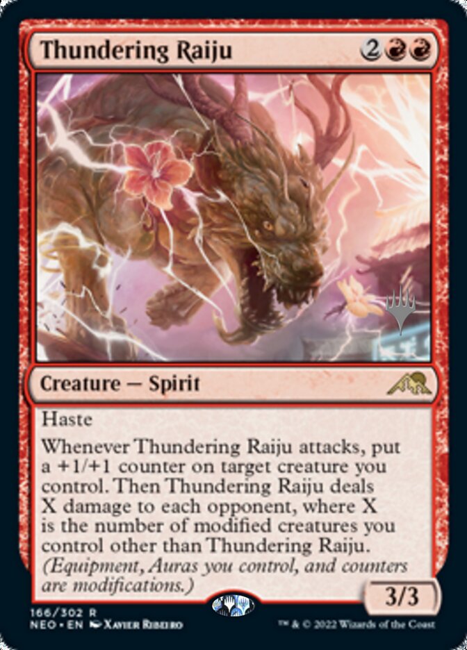 Thundering Raiju (Promo Pack) [Kamigawa: Neon Dynasty Promos] | Gate City Games LLC