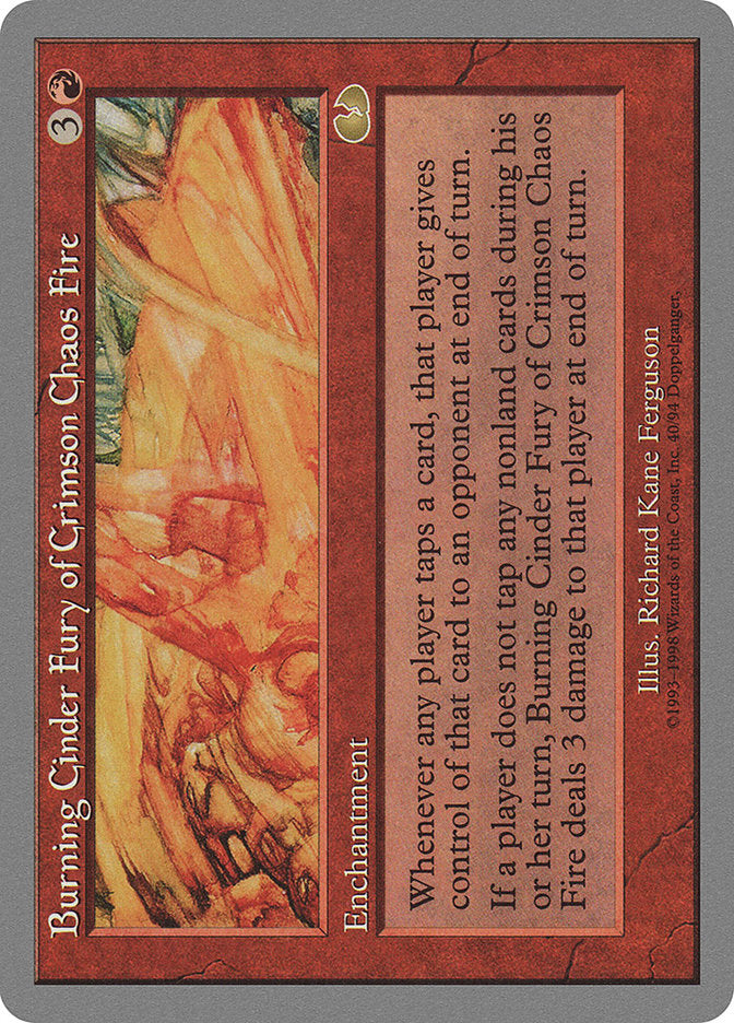 Burning Cinder Fury of Crimson Chaos Fire [Unglued] | Gate City Games LLC