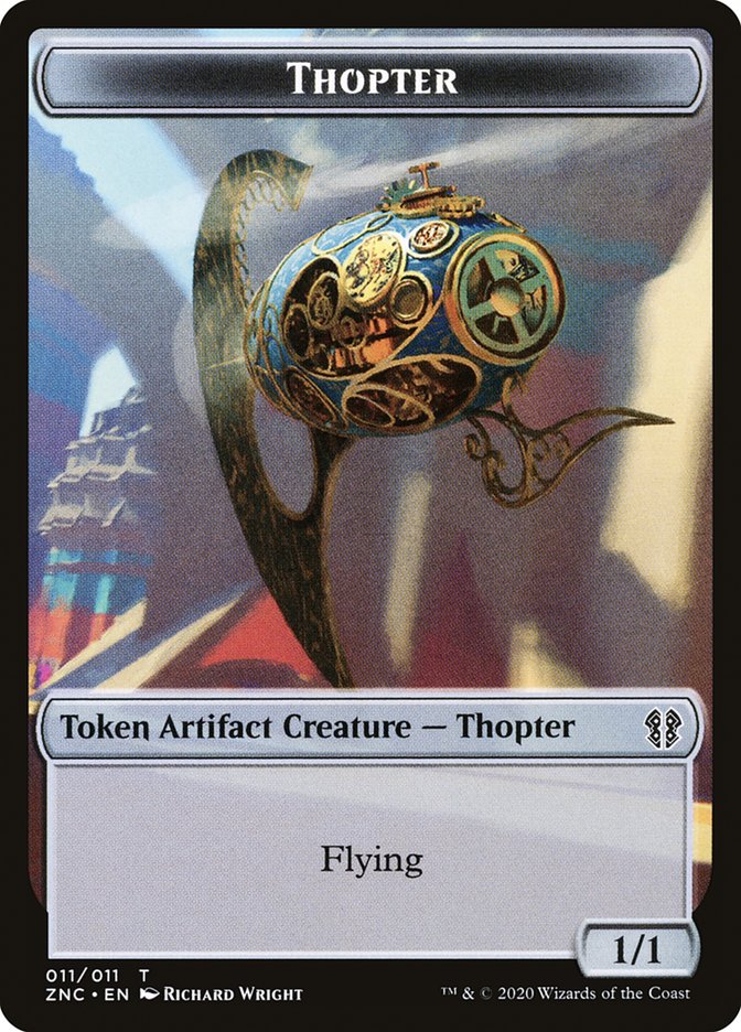 Faerie Rogue // Thopter Double-Sided Token [Zendikar Rising Commander Tokens] | Gate City Games LLC