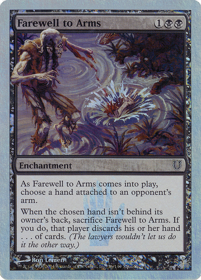 Farewell to Arms (Alternate Foil) [Unhinged] | Gate City Games LLC