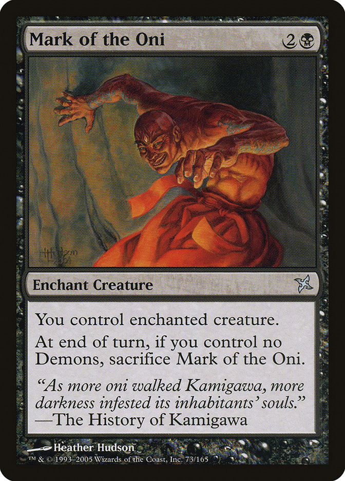 Mark of the Oni [Betrayers of Kamigawa] | Gate City Games LLC