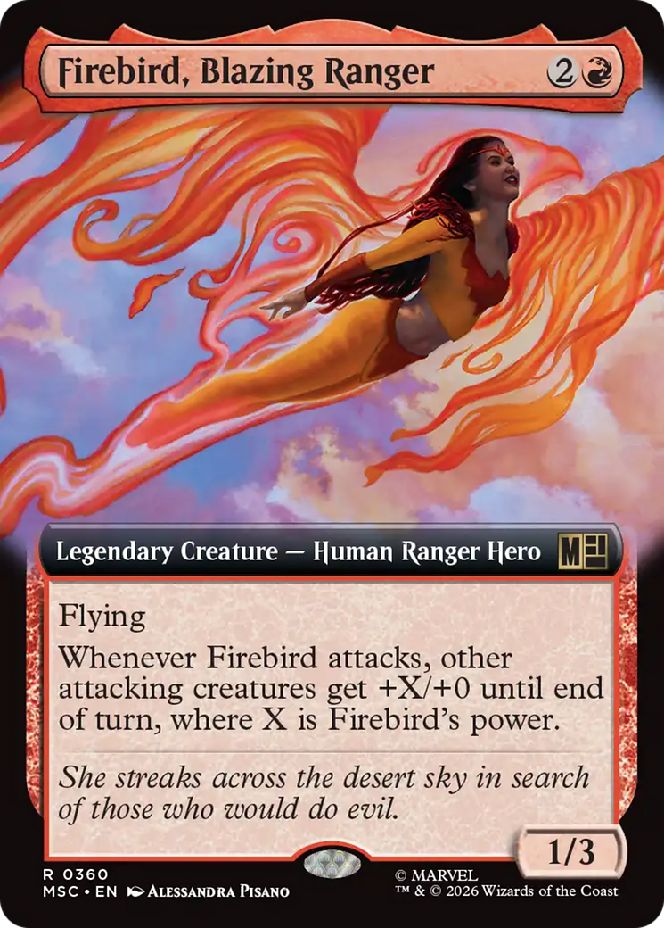 Firebird, Blazing Ranger (Extended Art) [Marvel Super Heroes Commander] | Gate City Games LLC