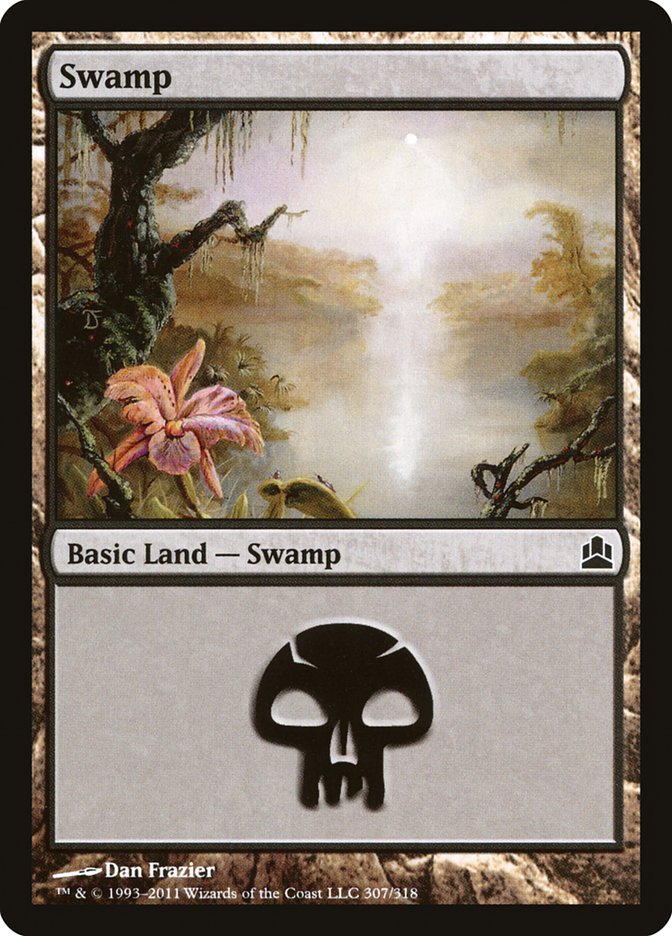 Swamp (307) [Commander 2011] | Gate City Games LLC