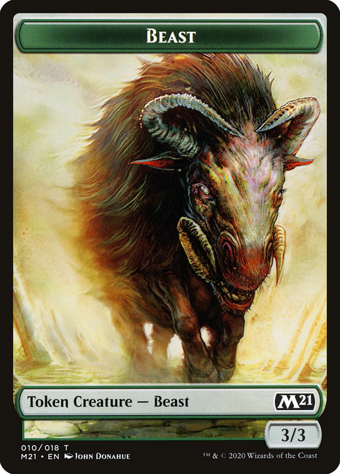 Beast Token [Core Set 2021 Tokens] | Gate City Games LLC