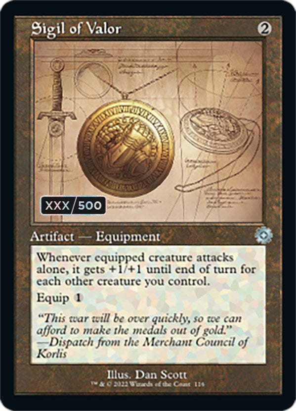 Sigil of Valor (Retro Schematic) (Serialized) [The Brothers' War Retro Artifacts] | Gate City Games LLC