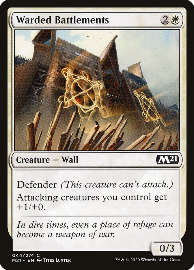 Warded Battlements [Core Set 2021] | Gate City Games LLC