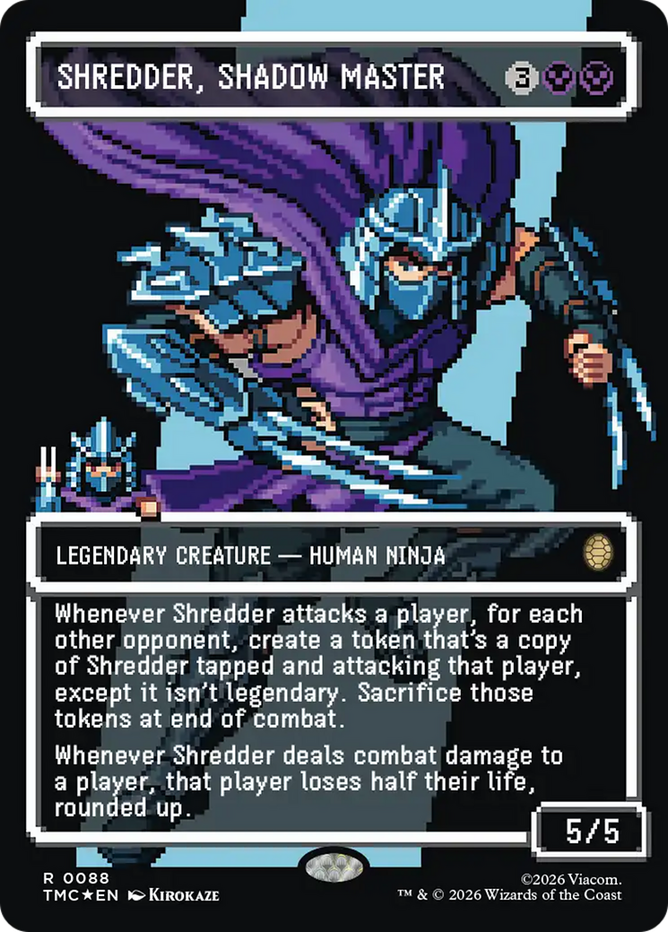 Shredder, Shadow Master (Borderless) (Surge Foil) [Teenage Mutant Ninja Turtles Commander] | Gate City Games LLC