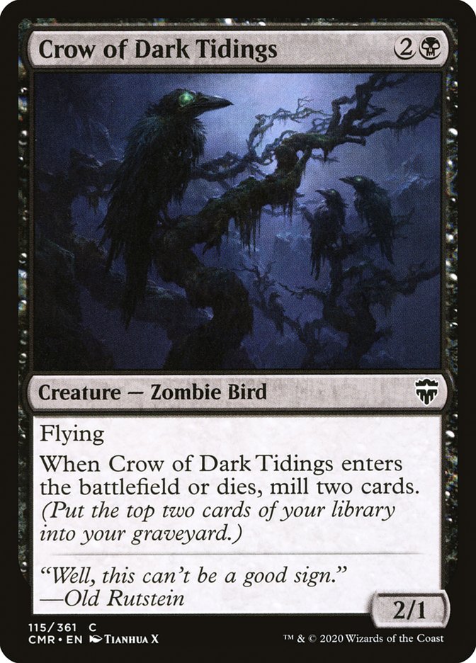 Crow of Dark Tidings [Commander Legends] | Gate City Games LLC