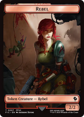 Soldier // Rebel Double-Sided Token (Surge Foil) [FINAL FANTASY Commander Tokens] | Gate City Games LLC