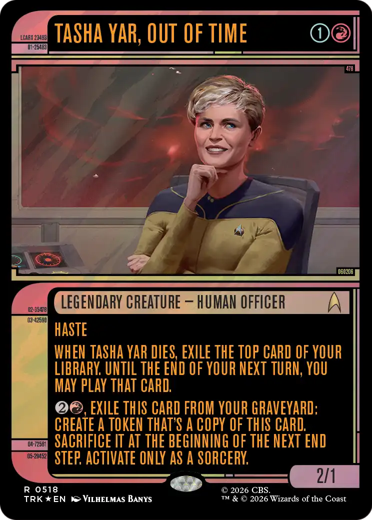 Tasha Yar, Out of Time (Showcase) (Surge Foil) [Star Trek] | Gate City Games LLC