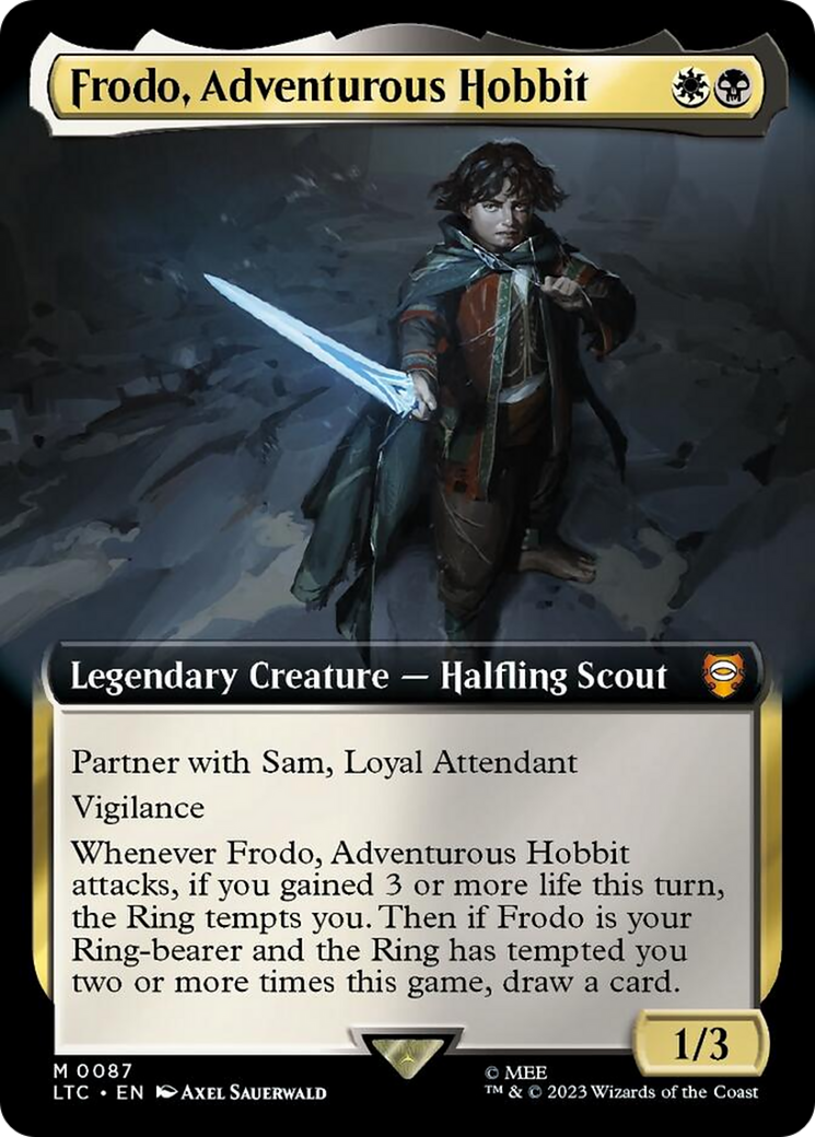 Frodo, Adventurous Hobbit (Extended Art) [The Lord of the Rings: Tales of Middle-Earth Commander] | Gate City Games LLC