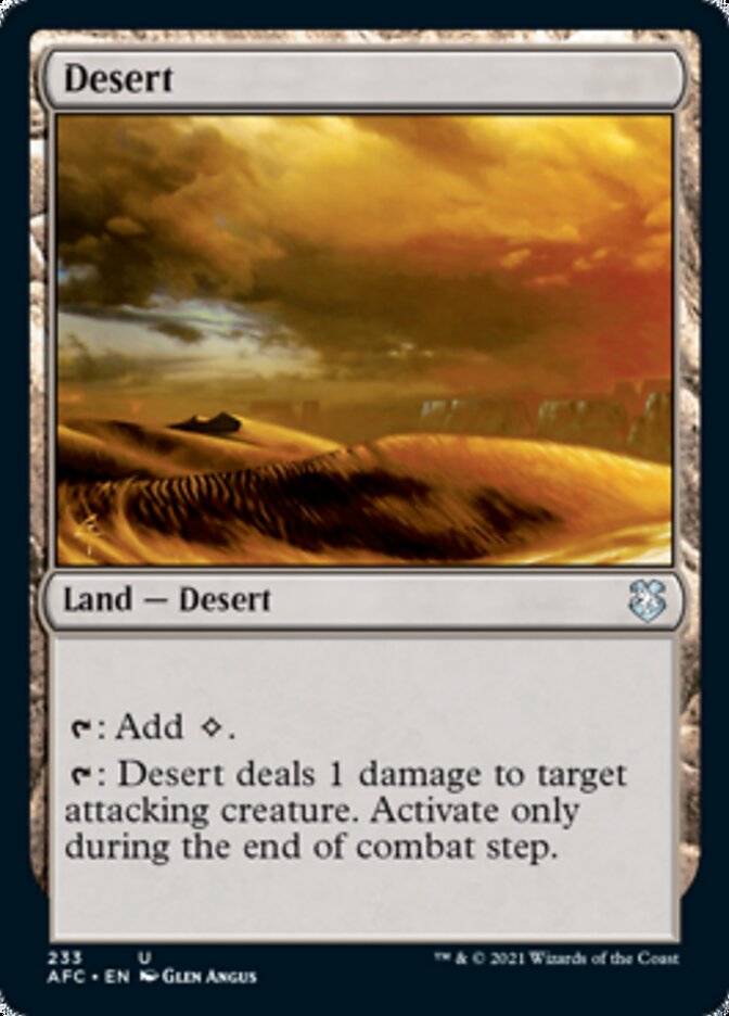 Desert [Dungeons & Dragons: Adventures in the Forgotten Realms Commander] | Gate City Games LLC