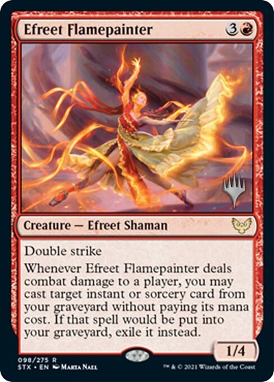 Efreet Flamepainter (Promo Pack) [Strixhaven: School of Mages Promos] | Gate City Games LLC