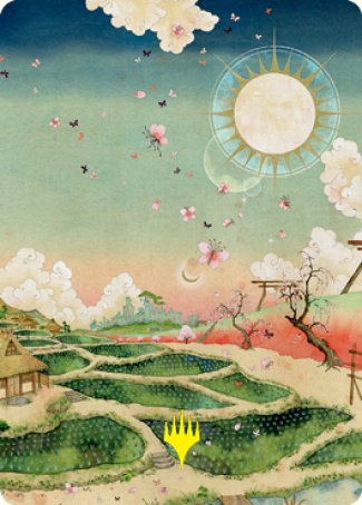 Plains 1 Art Card (Gold-Stamped Signature) [Kamigawa: Neon Dynasty Art Series] | Gate City Games LLC