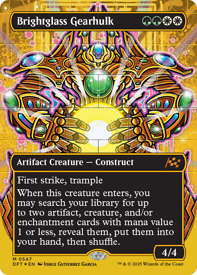 Brightglass Gearhulk (Borderless) (First-Place Foil) [Aetherdrift] | Gate City Games LLC