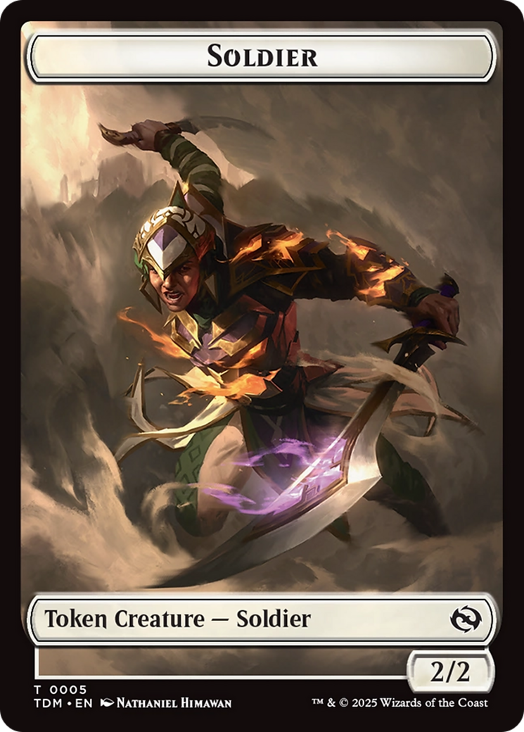 Solider (0004) // Solider (0005) Double-Sided Token [Tarkir: Dragonstorm Tokens] | Gate City Games LLC
