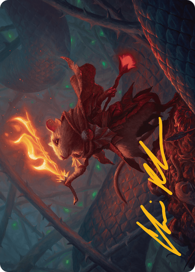 Emberheart Challenger Art Card (Gold-Stamped Signature) [Bloomburrow Art Series] | Gate City Games LLC