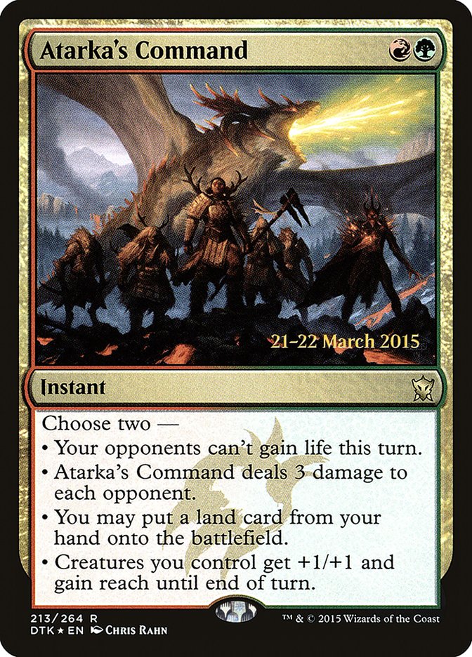 Atarka's Command [Dragons of Tarkir Prerelease Promos] | Gate City Games LLC
