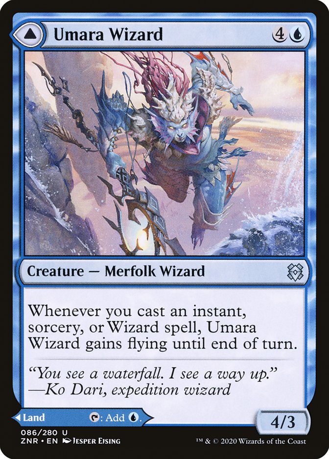 Umara Wizard // Umara Skyfalls [Zendikar Rising] | Gate City Games LLC