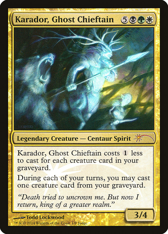 Karador, Ghost Chieftain [Judge Gift Cards 2014] | Gate City Games LLC