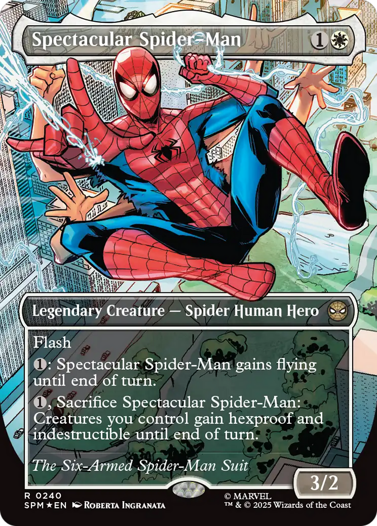 Spectacular Spider-Man (0240) (Borderless) (Textured Foil) [Marvel's Spider-Man] | Gate City Games LLC