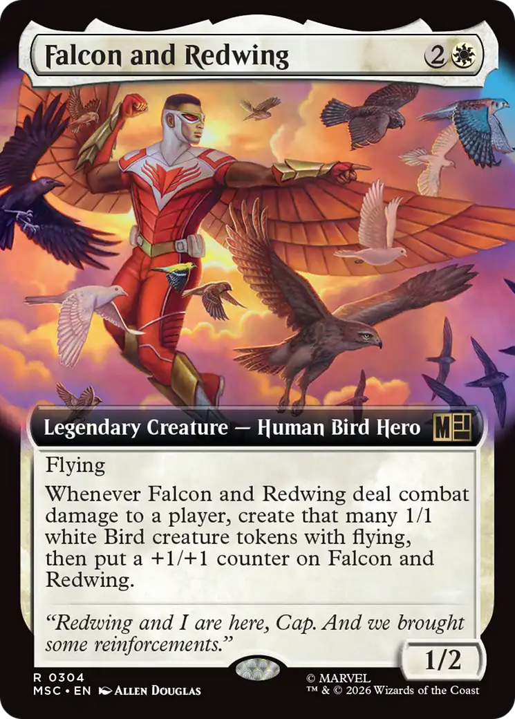 Falcon and Redwing (Extended Art) [Marvel Super Heroes Commander] | Gate City Games LLC