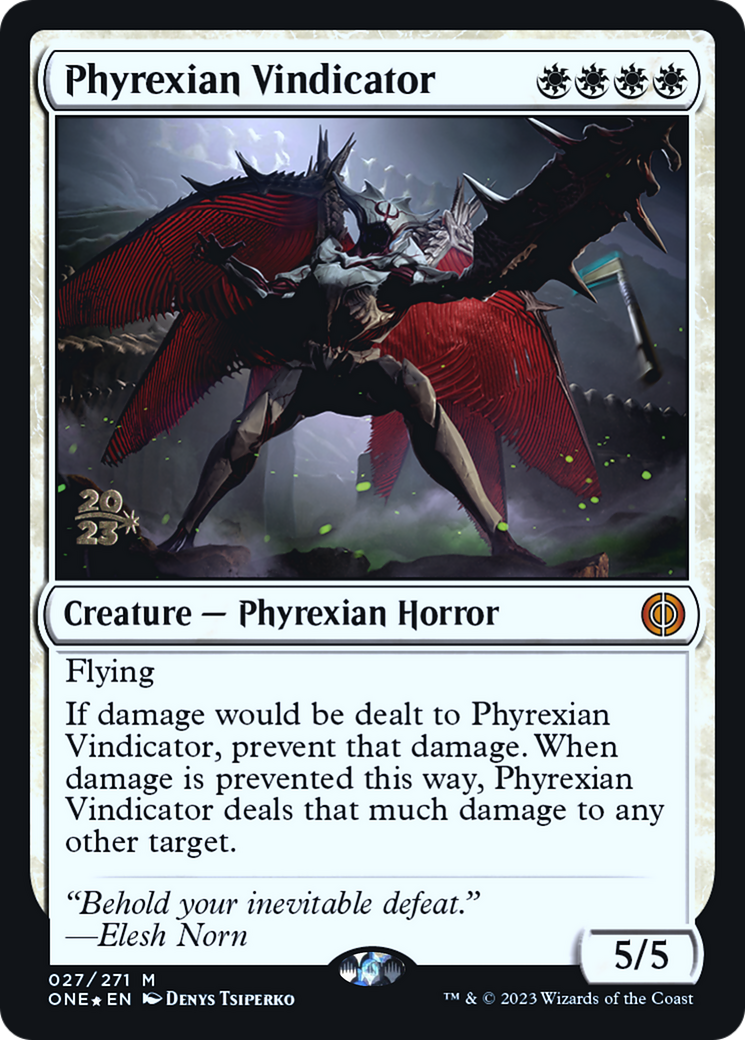 Phyrexian Vindicator [Phyrexia: All Will Be One Prerelease Promos] | Gate City Games LLC