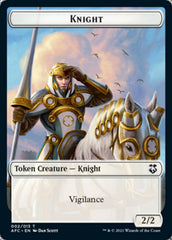 Knight // Saproling Double-Sided Token [Dungeons & Dragons: Adventures in the Forgotten Realms Commander Tokens] | Gate City Games LLC