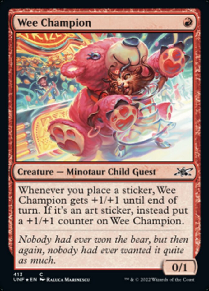 Wee Champion (Galaxy Foil) [Unfinity] | Gate City Games LLC