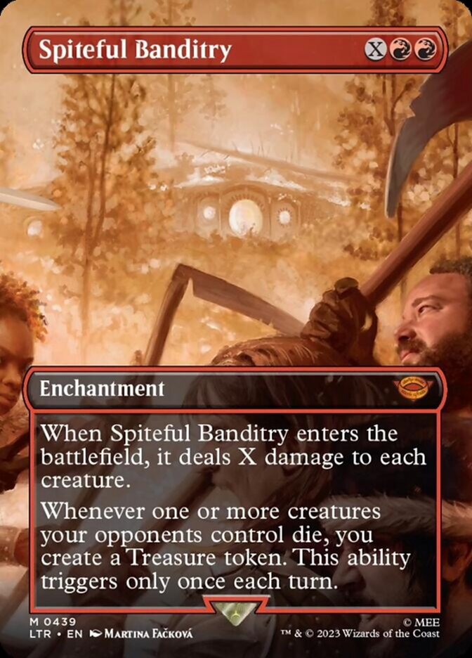 Spiteful Banditry (Borderless Alternate Art) [The Lord of the Rings: Tales of Middle-Earth] | Gate City Games LLC