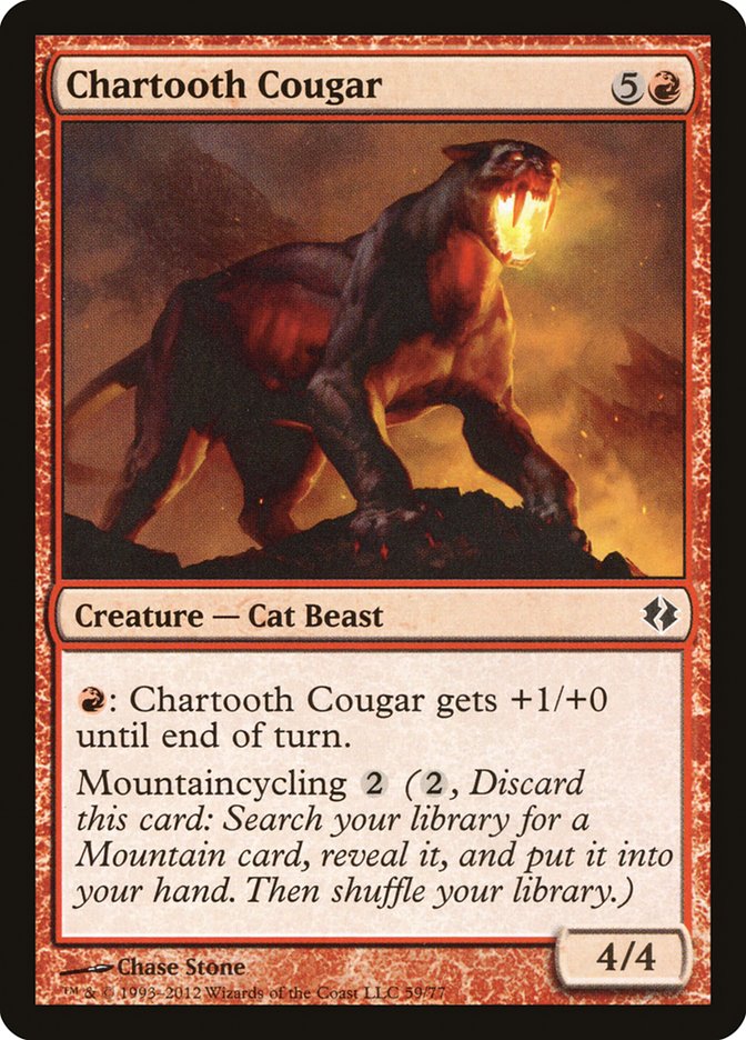 Chartooth Cougar [Duel Decks: Venser vs. Koth] | Gate City Games LLC