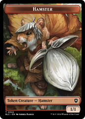 Hamster // Saproling Double-Sided Token [Bloomburrow Commander Tokens] | Gate City Games LLC