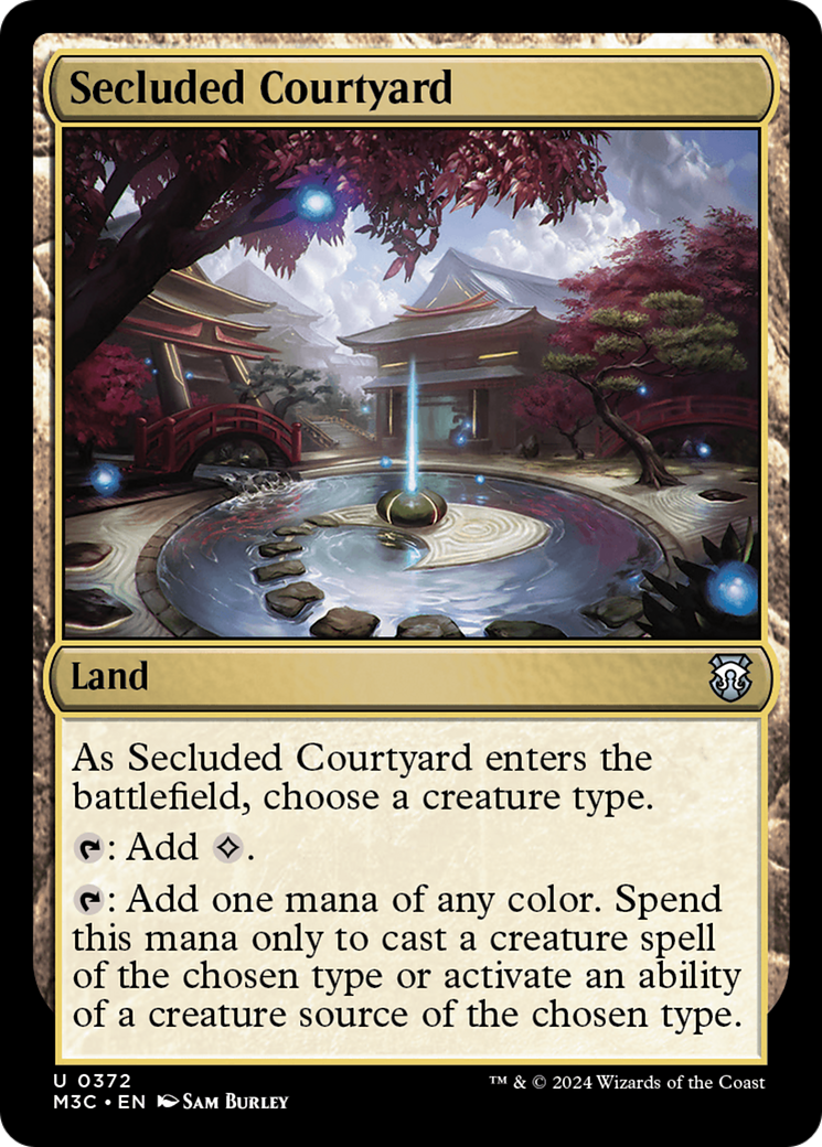 Secluded Courtyard (Ripple Foil) [Modern Horizons 3 Commander] | Gate City Games LLC